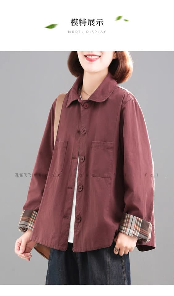 2026 이른 가을 새로운 한국 스타일 빅 사이즈 표지 고기 연령 감소 패션 재킷 재킷 여성 레저 다용도 상세 이미지 6