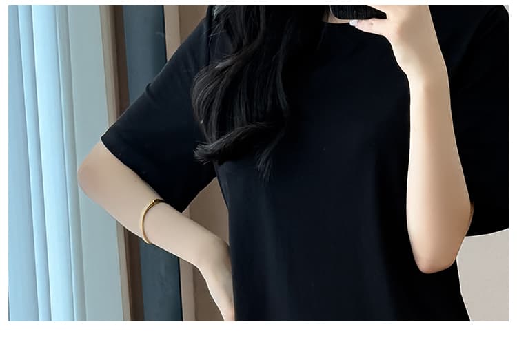 한 부서 고급 센스 꽃무늬 패치워크 드레스 2026 여름 외국 가스 연령 감소 루즈핏 슬림해 보이는 라운드 넥 다용도 티셔츠 치마 상세 이미지 23