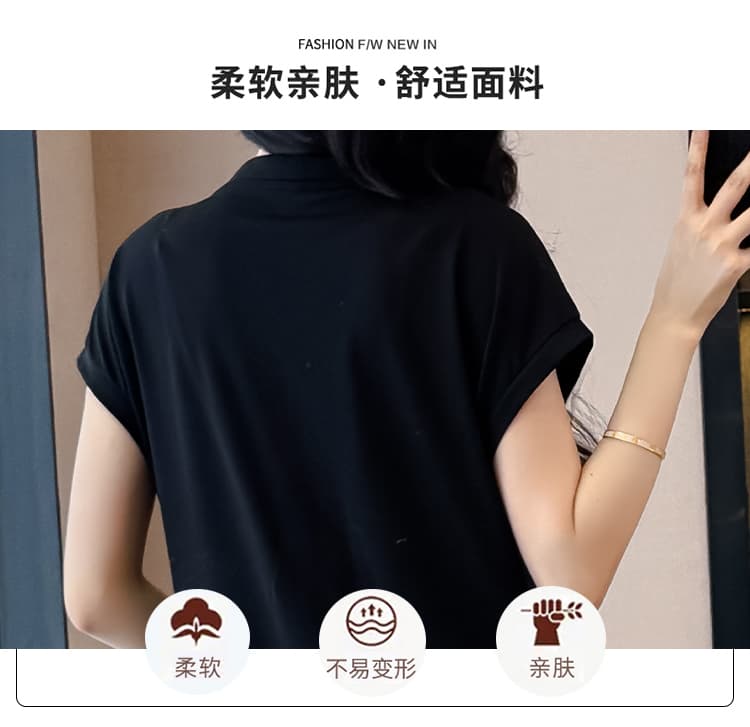 패션 디자인 센스 루즈핏 슬림해 보이는 스카프 패치워크 드레스 2026 여름 새로운 연령 감소 품격 캐주얼 중간 길이 스커트 상세 이미지 8