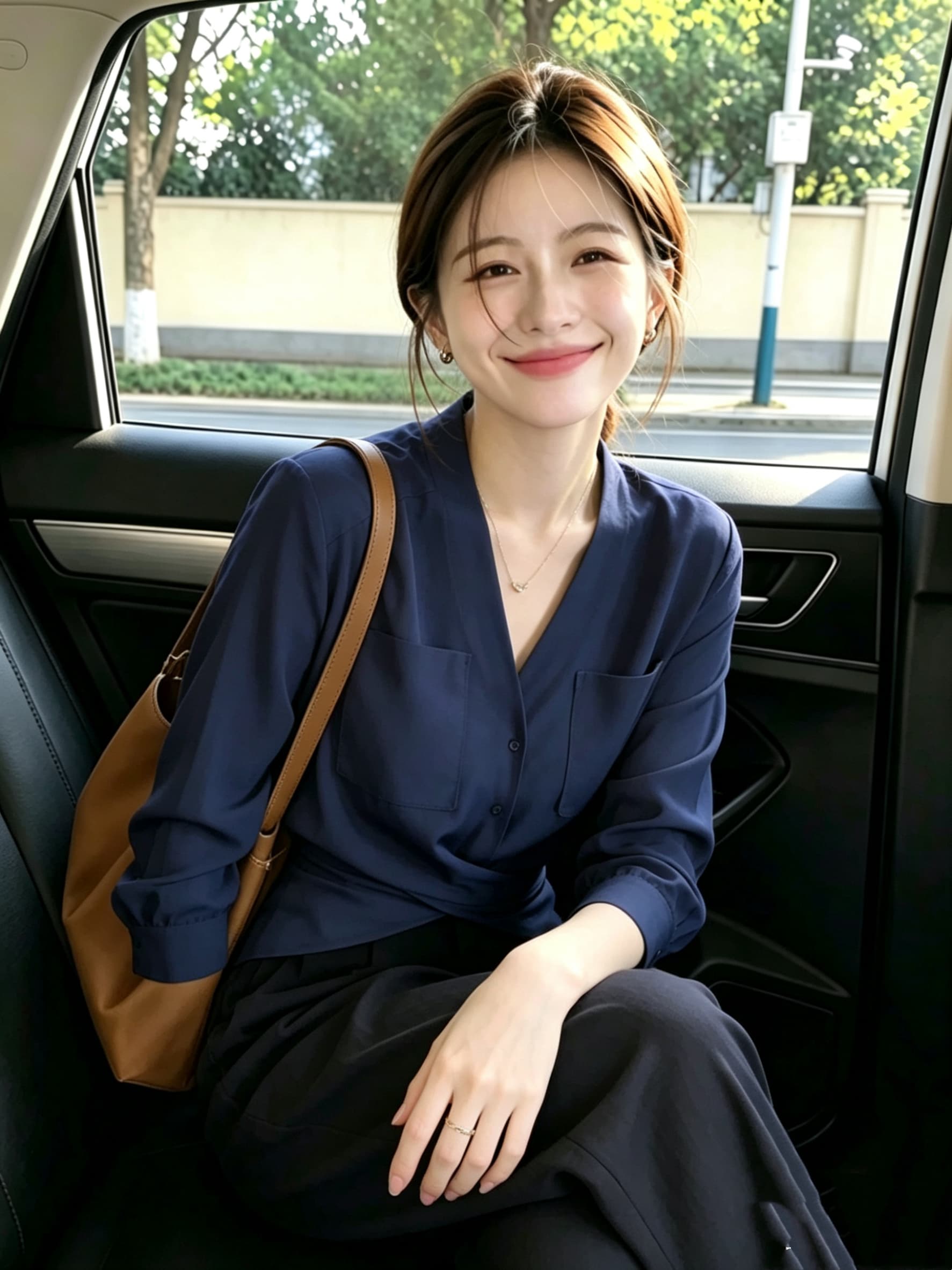 출퇴근 바람 블루 색상 긴팔 여성 셔츠 2026 새로운 고유 한 자이언트 잘 생긴 ~ 중 디자인 센스 허리 수축 슬림해 보이는 맨위 상세 이미지 1