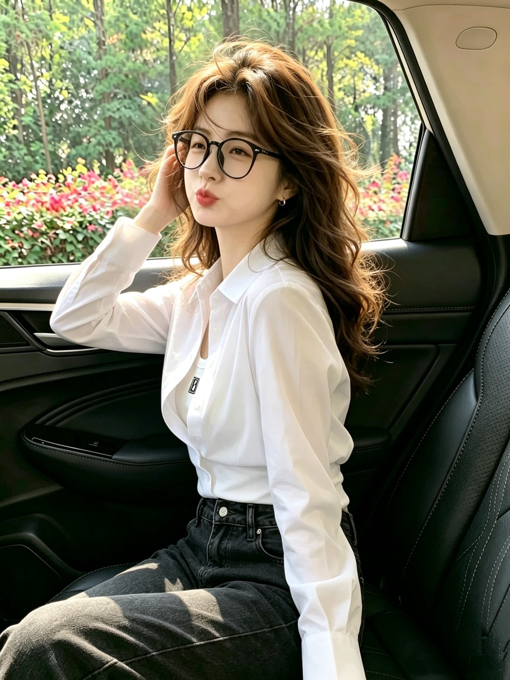 화이트 POLO 칼라 패치워크 페이크 레이어드 허리 수축 셔츠 셔츠 2026 봄 프랑스식 작은 대중 아니요 명중 섹션 맨위 여성 상세 이미지 4