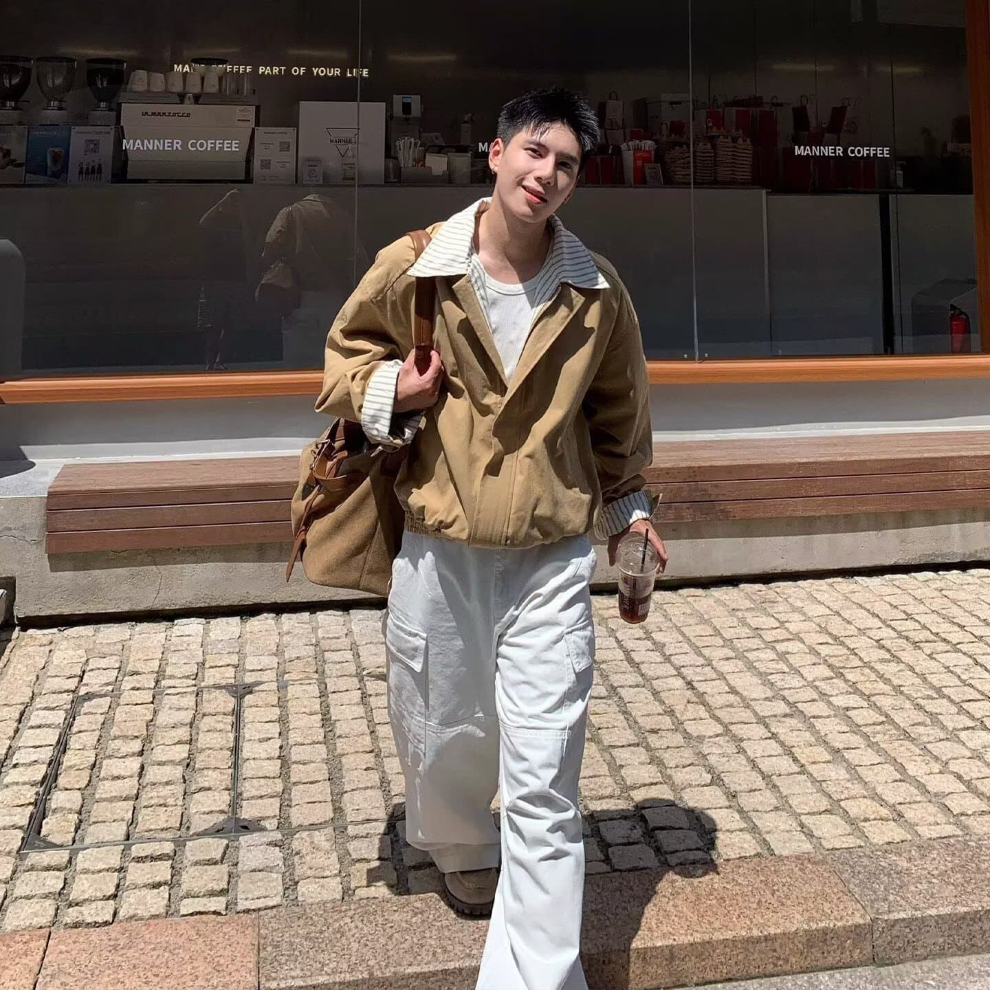 봄 가을 악당 잘 생긴 재킷 남자 여자 높음 거리 조수 브랜드 항구 바람 일본식 하라주쿠 스타일 한국 스타일 트렌드 커플 루즈핏 재킷 상세 이미지 1