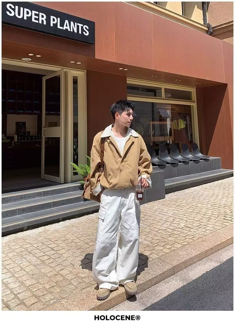 봄 가을 악당 잘 생긴 재킷 남자 여자 높음 거리 조수 브랜드 항구 바람 일본식 하라주쿠 스타일 한국 스타일 트렌드 커플 루즈핏 재킷 상세 이미지 13