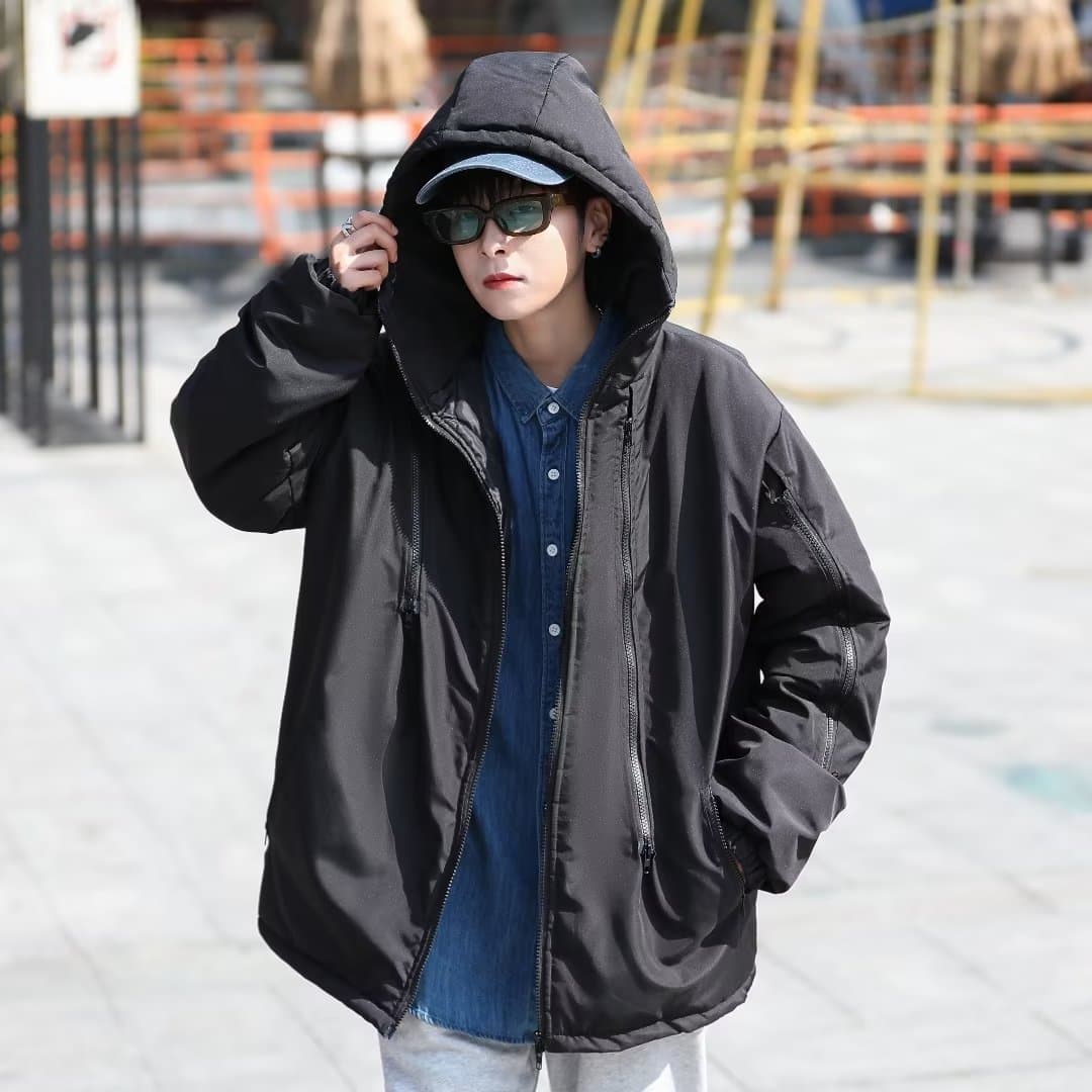 요금 외투 가을 겨울철 솜을 넣은 oversize 중간 길이 겨울 면 옷 ins 항구 바람 면 의류 남녀 트렌디 상세 이미지 1