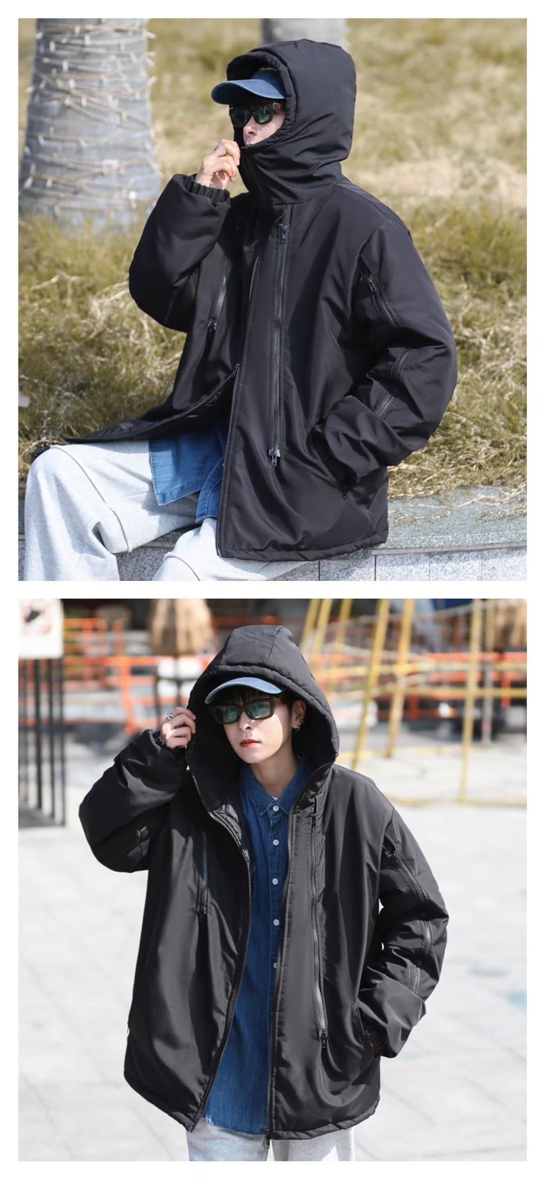 요금 외투 가을 겨울철 솜을 넣은 oversize 중간 길이 겨울 면 옷 ins 항구 바람 면 의류 남녀 트렌디 상세 이미지 7