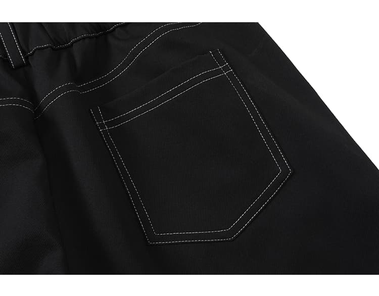 아메리칸 커플 모통이 칼 청바지 남성과 여성 조수 브랜드 해체 디자인 센스 cleanfit 다용도 캐주얼 롱 바지 상세 이미지 10