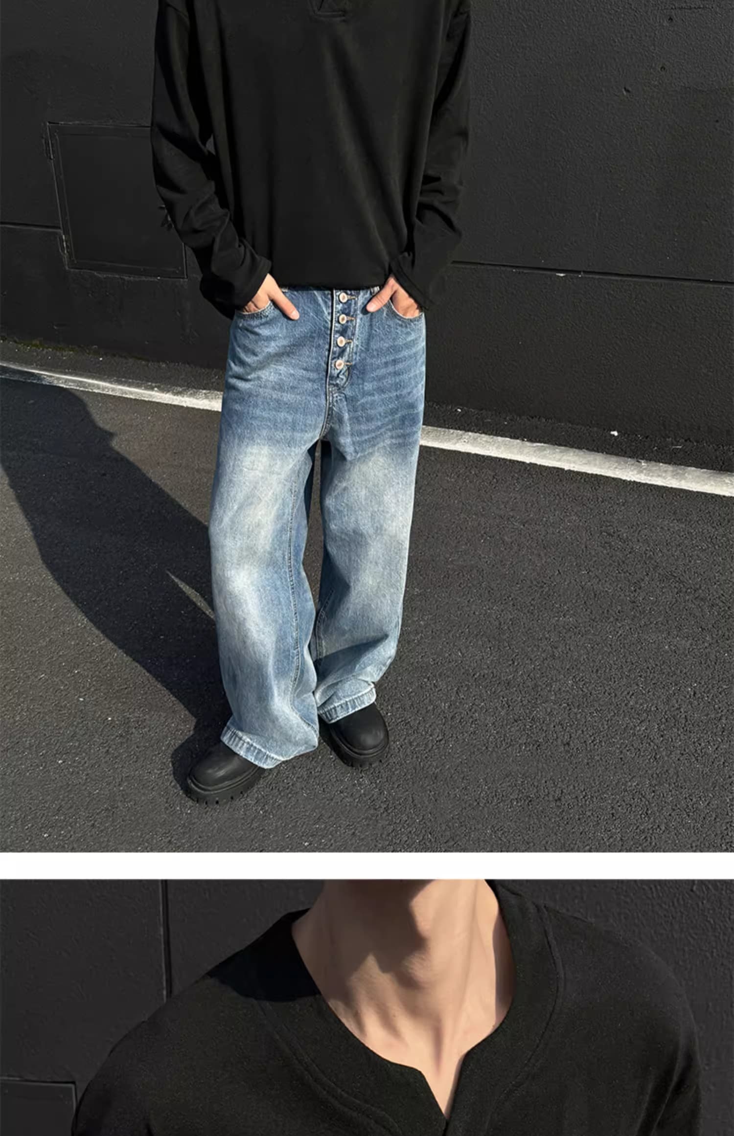 V넥 후드티 남녀 가을 겨울 두꺼운 악당 잘 생긴 De 플러시 기본 셔츠 인사이드 가져 가라. 보온 가을 의상 아메리칸 커플 긴팔 티셔츠 상세 이미지 8