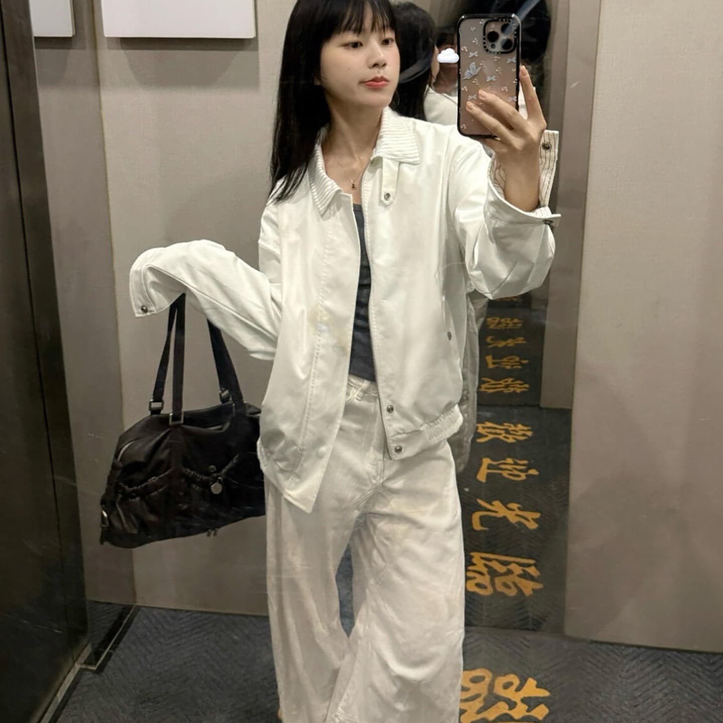 화이트 스트라이프 cleanfit 양면 착용 아메리칸 봄 가을 커플 재킷 재킷 출퇴근 미니멀리즘 다용도 남녀 맨위
