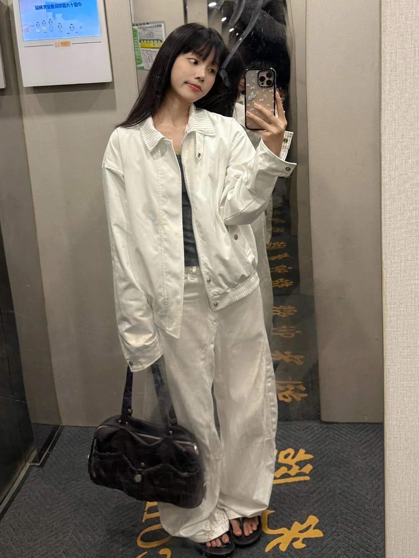 화이트 스트라이프 cleanfit 양면 착용 아메리칸 봄 가을 커플 재킷 재킷 출퇴근 미니멀리즘 다용도 남녀 맨위 상세 이미지 7