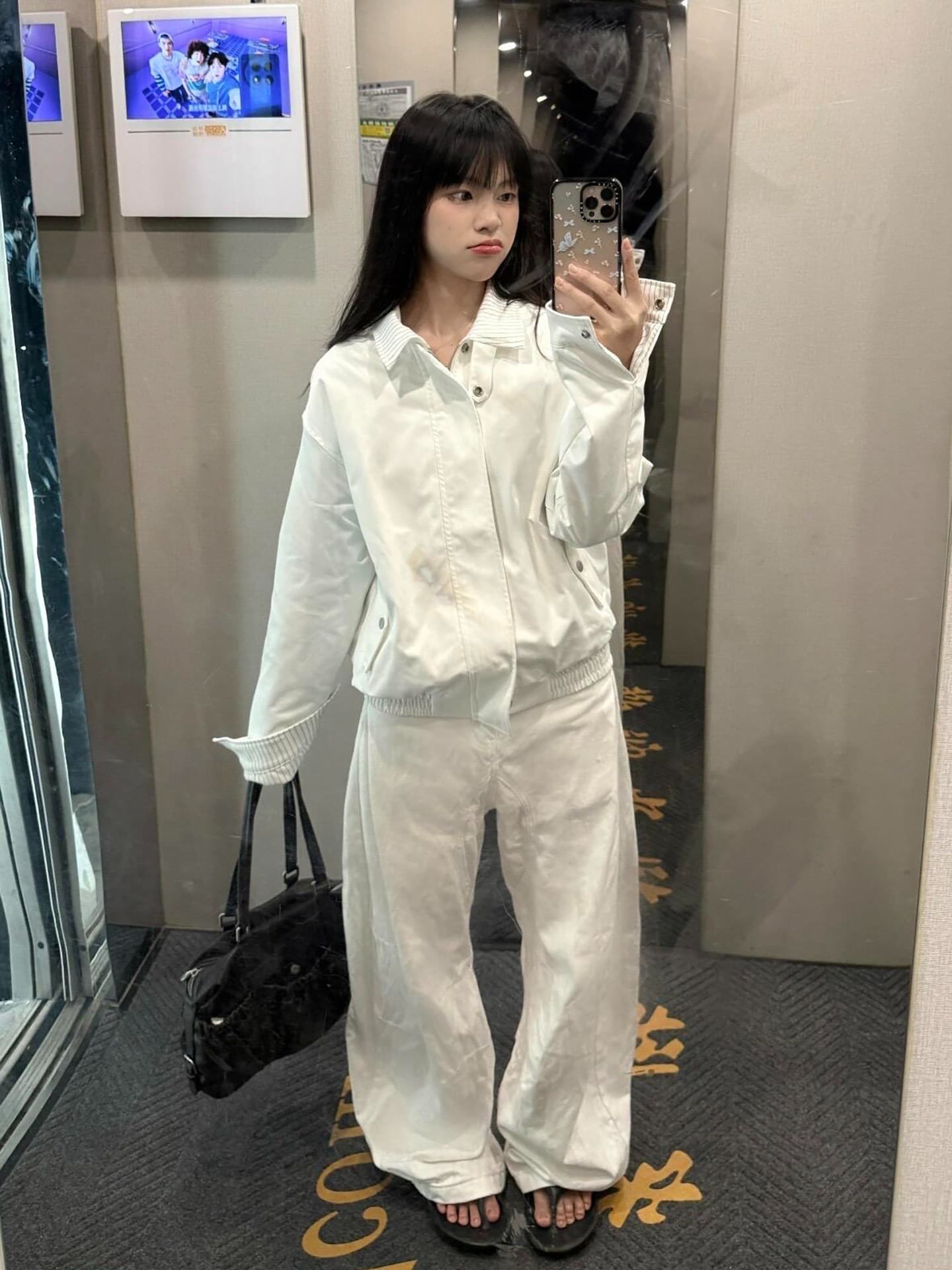 화이트 스트라이프 cleanfit 양면 착용 아메리칸 봄 가을 커플 재킷 재킷 출퇴근 미니멀리즘 다용도 남녀 맨위 상세 이미지 8
