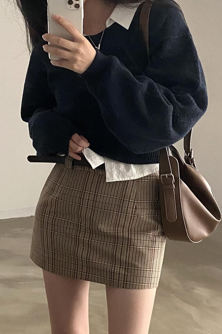 있음 선적 한국 chic 다용도 V넥 풀오버 단색 캐주얼 긴팔 니트 스웨터 여성 이미지 6