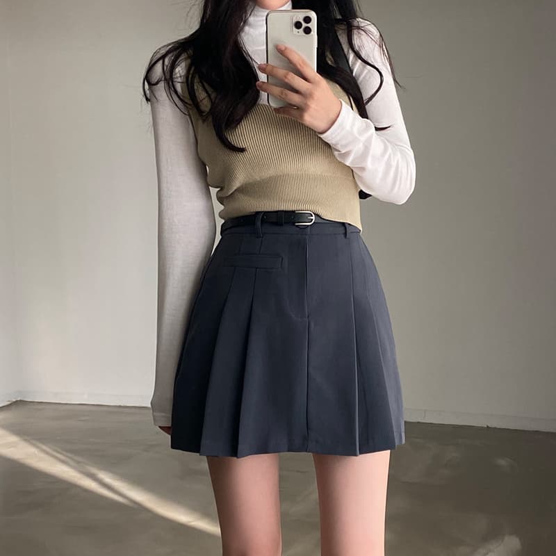 있음 선적 가을 한국 다용도 외국 가스 V넥 스택 착용 니트 캐미솔 이미지 4
