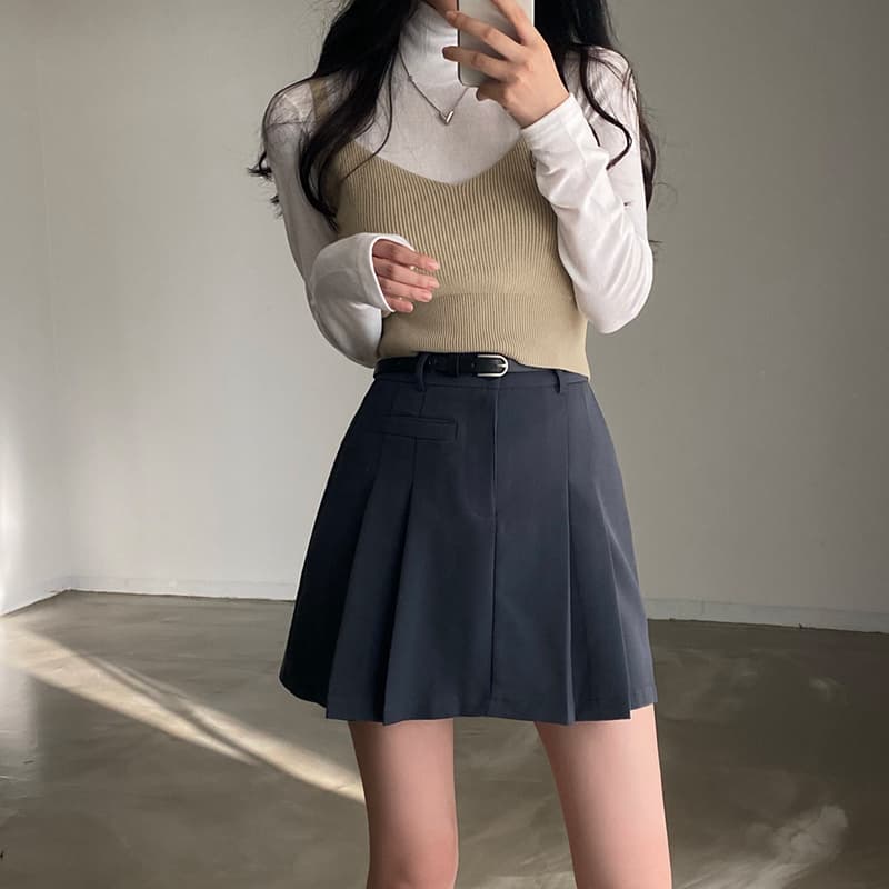 있음 선적 가을 한국 다용도 외국 가스 V넥 스택 착용 니트 캐미솔 상세 이미지 10