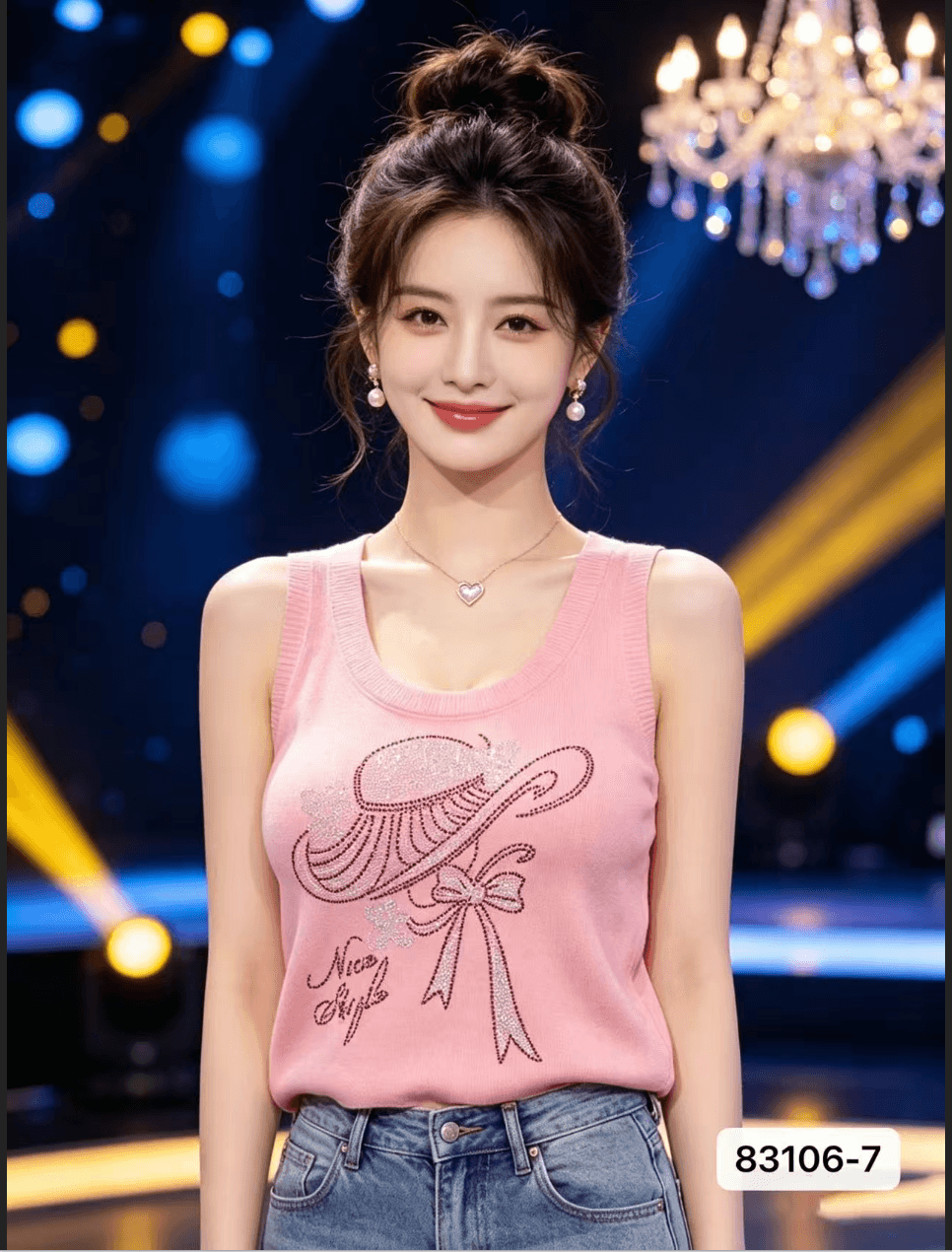 무거운 작업 핫픽스 니트 캐미솔 2026 여름 새로운 외출용 몸매 가꾸기 인사이드 가져 가라. 작은 셔츠 민소매 맨위 상세 이미지 4