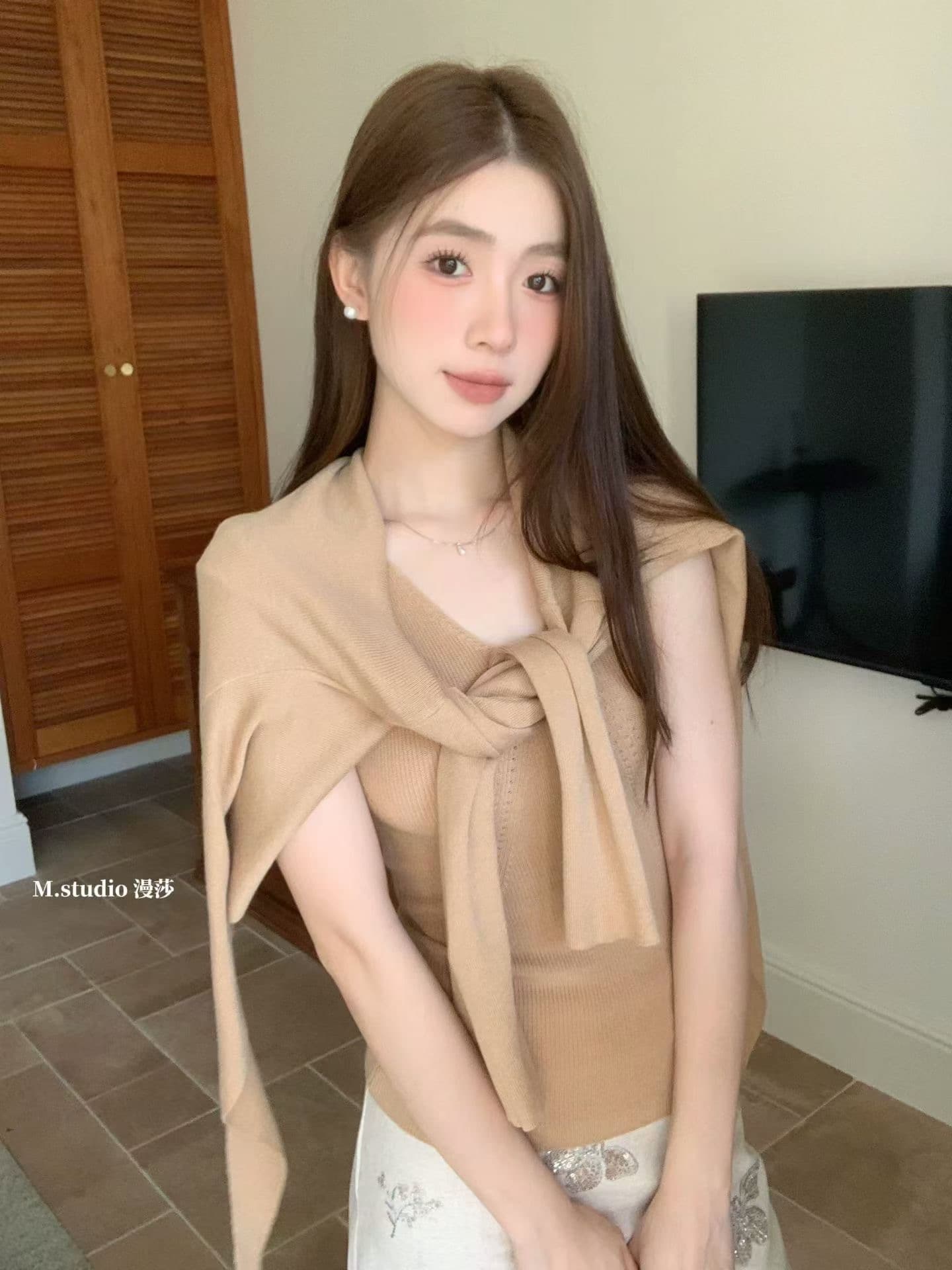 2026 가을 새로운 패션 니트 오픈 가디건 투피스 세트 한 부서 바람 부드러운 다용도 맨위 이른 가을 작은 키 섹션