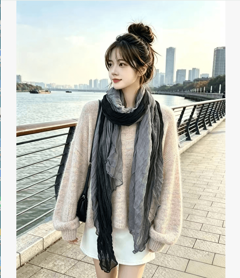 루즈핏 느긋한 바람 스웨터 여자 가을 겨울철 2026 새로운 한 부서 라운드 넥 풀오버 미니멀리즘 다용도 니트 기본 셔츠 상세 이미지 9