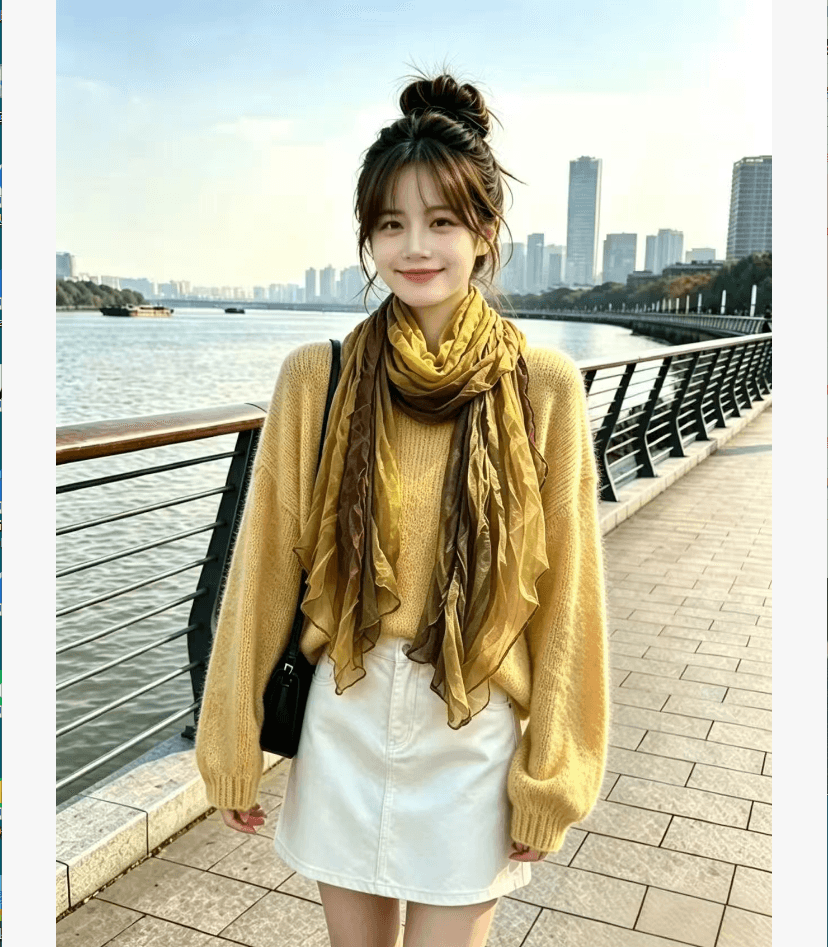 루즈핏 느긋한 바람 스웨터 여자 가을 겨울철 2026 새로운 한 부서 라운드 넥 풀오버 미니멀리즘 다용도 니트 기본 셔츠 상세 이미지 10