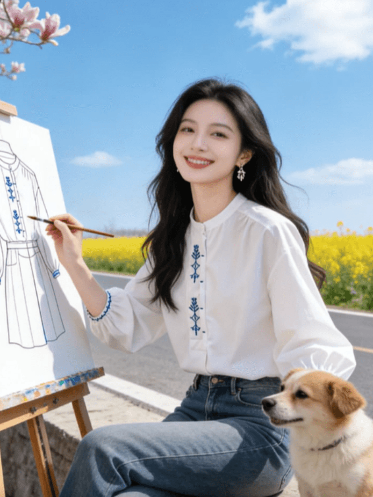 2026 이른 가을 새로운 여성 의류 맨위 작은 셔츠 레트로 디자인 센스 빛 요리 한 외국 가스 연령 감소 아름다운 상세 이미지 5