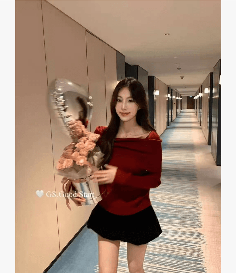 항저우 새로운 의미 법 고급 여성 의류 비틀림 보트넥 긴팔 털 니트 스웨터 인사이드 가져 가라. 만나는 호박 주황색 맨위 상세 이미지 4