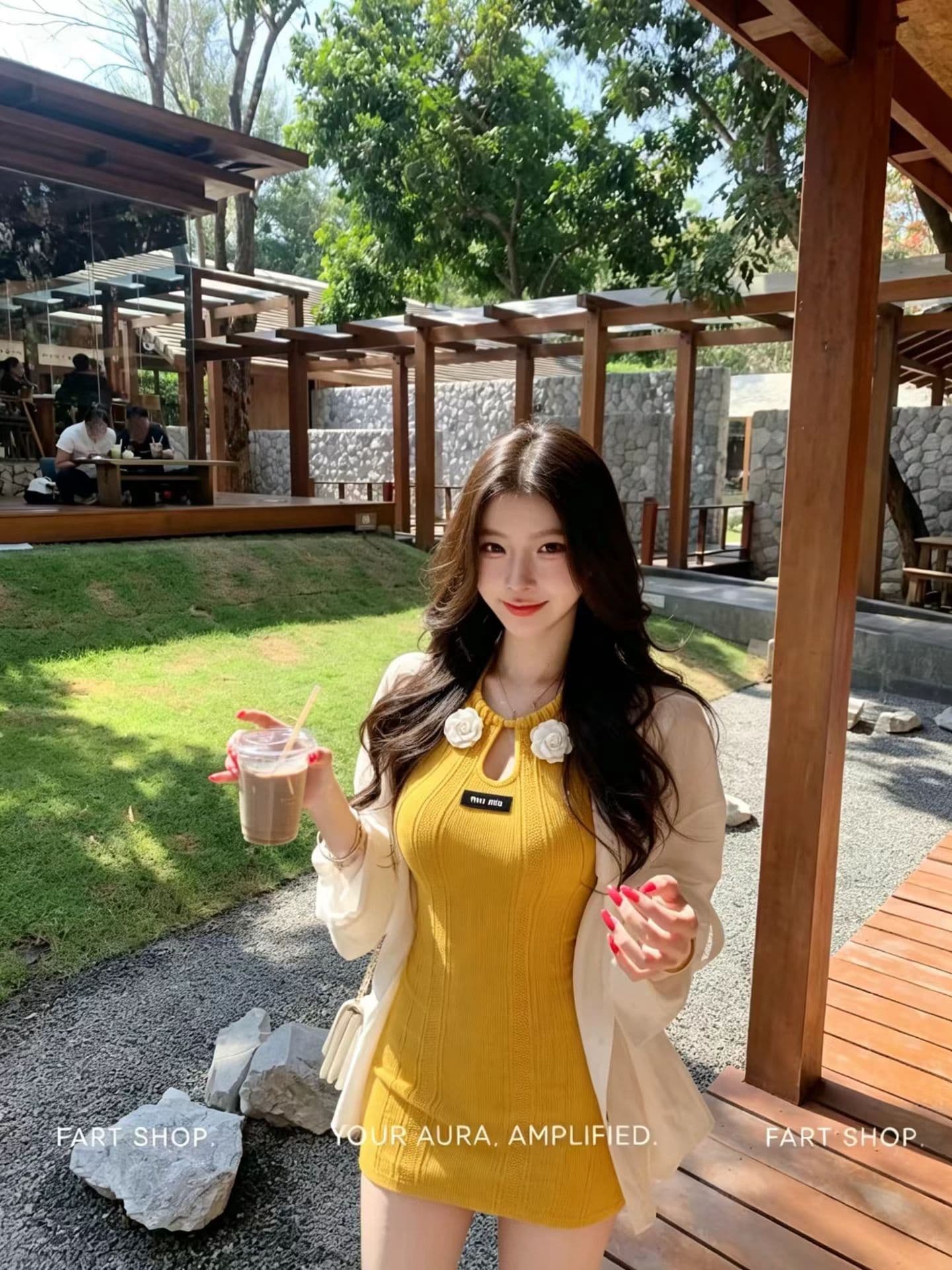 디자인 센스 행침 목 홀로우 아웃 니트 여성 드레스 순수한 욕망 핫걸 바람 허리 수축 몸매 가꾸기 슬림해 보이는 아름다운 타이트 스커트 미니 스커트 상세 이미지 6