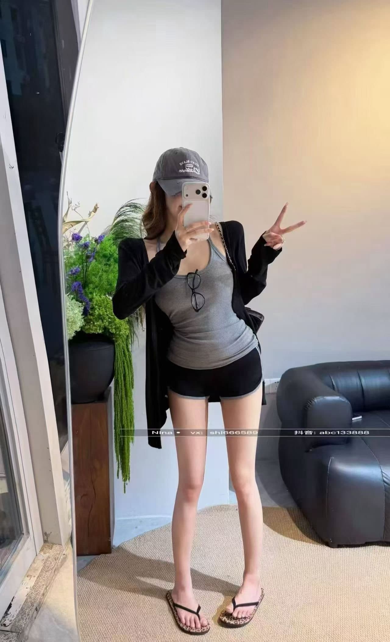 순수한 욕망 핫걸 바람 긴팔 오픈 가디건 캐미솔 여름 3종 세트 트렌디 상세 이미지 1