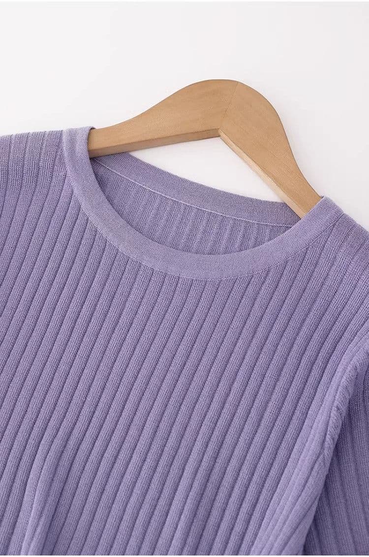 여름 새로운 라운드 넥 다용도 반팔 티셔츠 여름 루즈핏 디자인 슬림해 보이는 품격 주간 실크 니트 스웨터 맨위 여성 상세 이미지 14