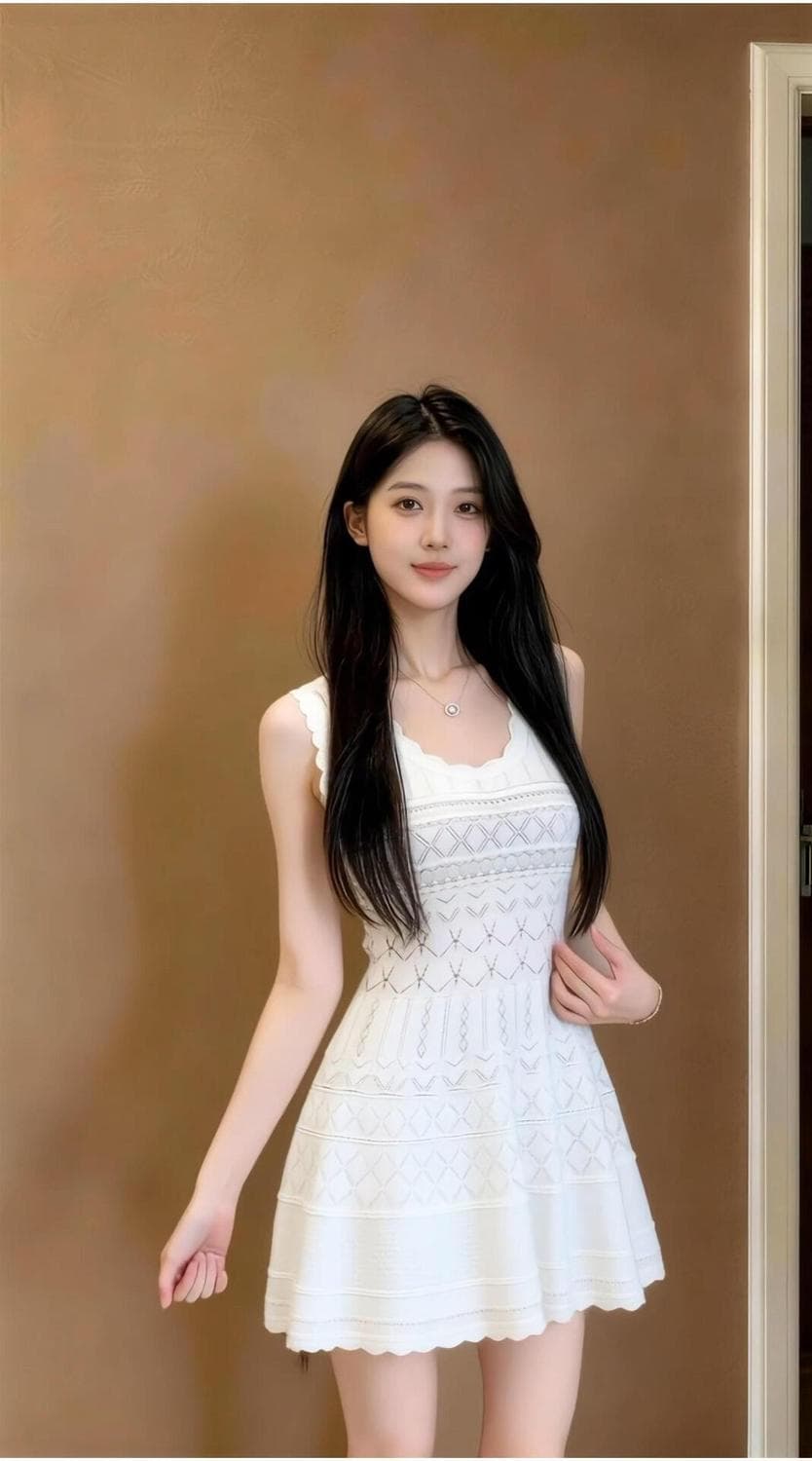 부드러운 하얀 달빛 여성 드레스 2026 여름 새로운 꼬집기 허리 몸매 가꾸기 슬림해 보이는 달콤한 핫걸 패션 절묘한 미니 스커트 상세 이미지 3