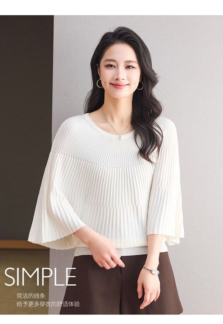 새로운 뽕나무 누에 실크 티셔츠 여성 루즈핏 패션 단색 다용도 니트 얼음 실크 맨위 얇은 스타일 편안함 외국 가스 슬림해 보이는 상세 이미지 9