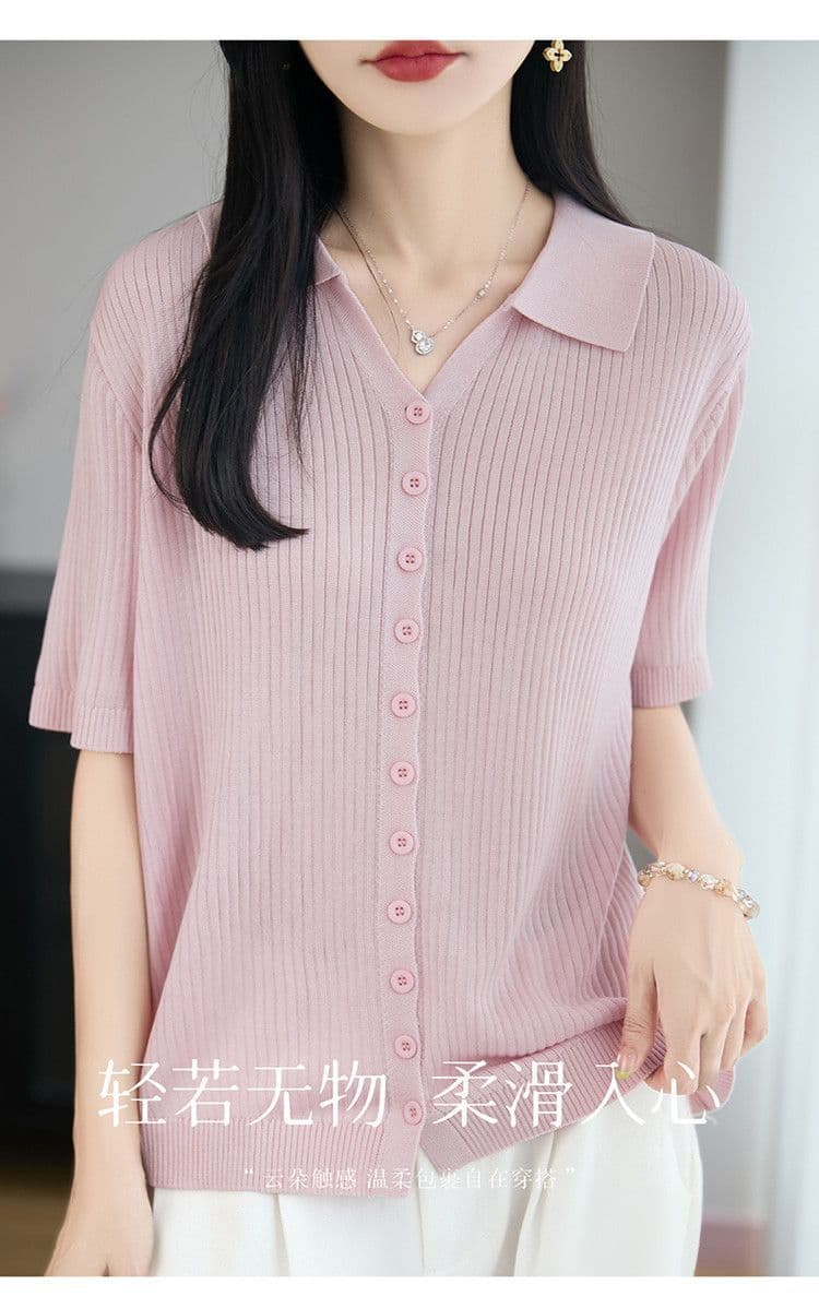 여름 새로운 폴로 칼라 주간 실크 아마 오픈 가디건 외부 가져 가라. 얇은 스타일 구덩이 기사 반팔 연령 감소 슬림해 보이는 표지 고기 캐주얼 맨위 상세 이미지 18