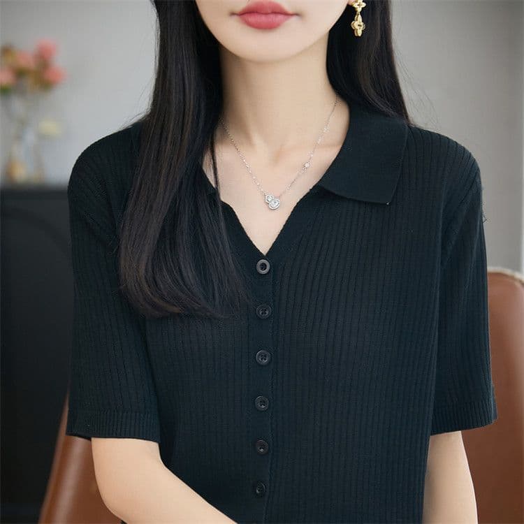 여름 새로운 폴로 칼라 주간 실크 아마 오픈 가디건 외부 가져 가라. 얇은 스타일 구덩이 기사 반팔 연령 감소 슬림해 보이는 표지 고기 캐주얼 맨위 상세 이미지 36