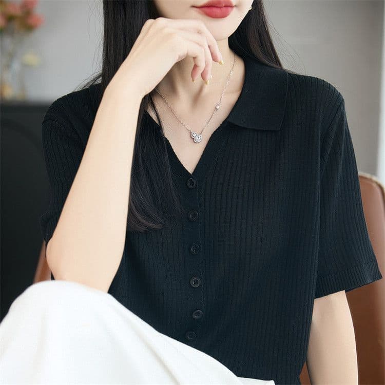 여름 새로운 폴로 칼라 주간 실크 아마 오픈 가디건 외부 가져 가라. 얇은 스타일 구덩이 기사 반팔 연령 감소 슬림해 보이는 표지 고기 캐주얼 맨위 상세 이미지 37