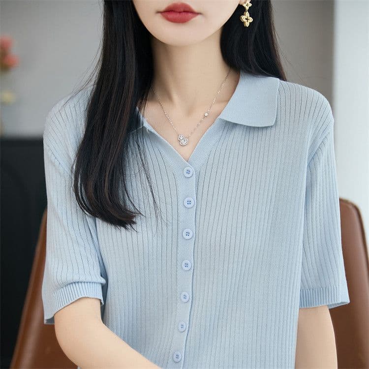 여름 새로운 폴로 칼라 주간 실크 아마 오픈 가디건 외부 가져 가라. 얇은 스타일 구덩이 기사 반팔 연령 감소 슬림해 보이는 표지 고기 캐주얼 맨위 상세 이미지 43
