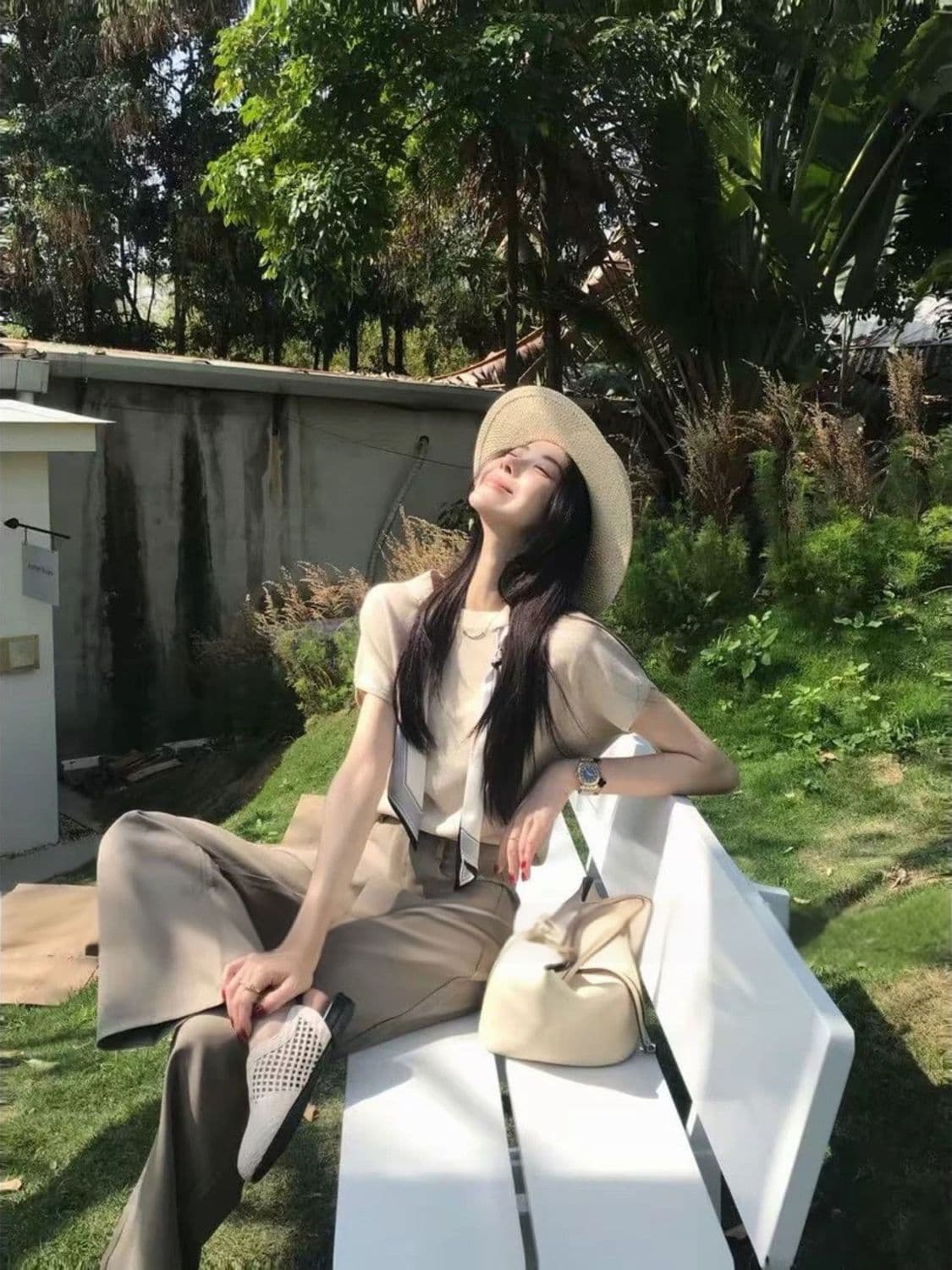 레이스업 스카프 코디 반팔 니트 스웨터 여성 봄 여름 티셔츠 새로운 한 부서 슬림해 보이는 연령 감소 캐주얼 라운드 넥 맨위 상세 이미지 13