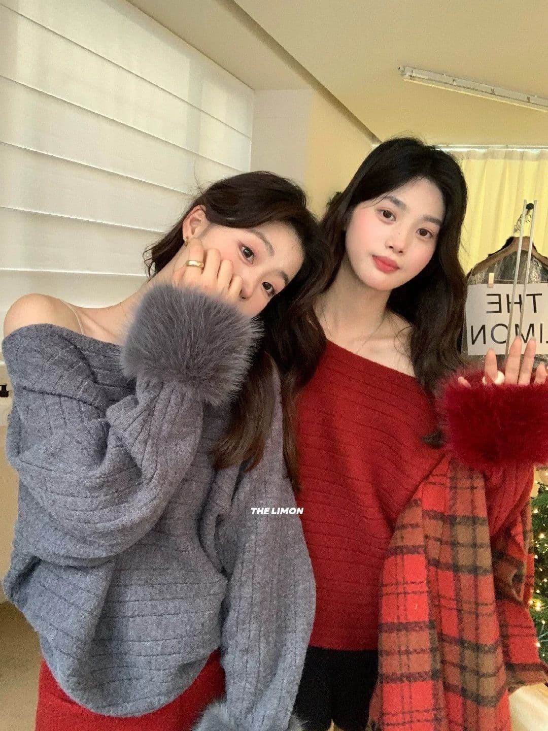 보트넥 패션 털 머리 소매 고급 센스 새로운 한국 스타일 캐주얼 느긋한 바람 아름다운 부드러운 찹쌀 품격 루즈핏 스웨터 상세 이미지 8