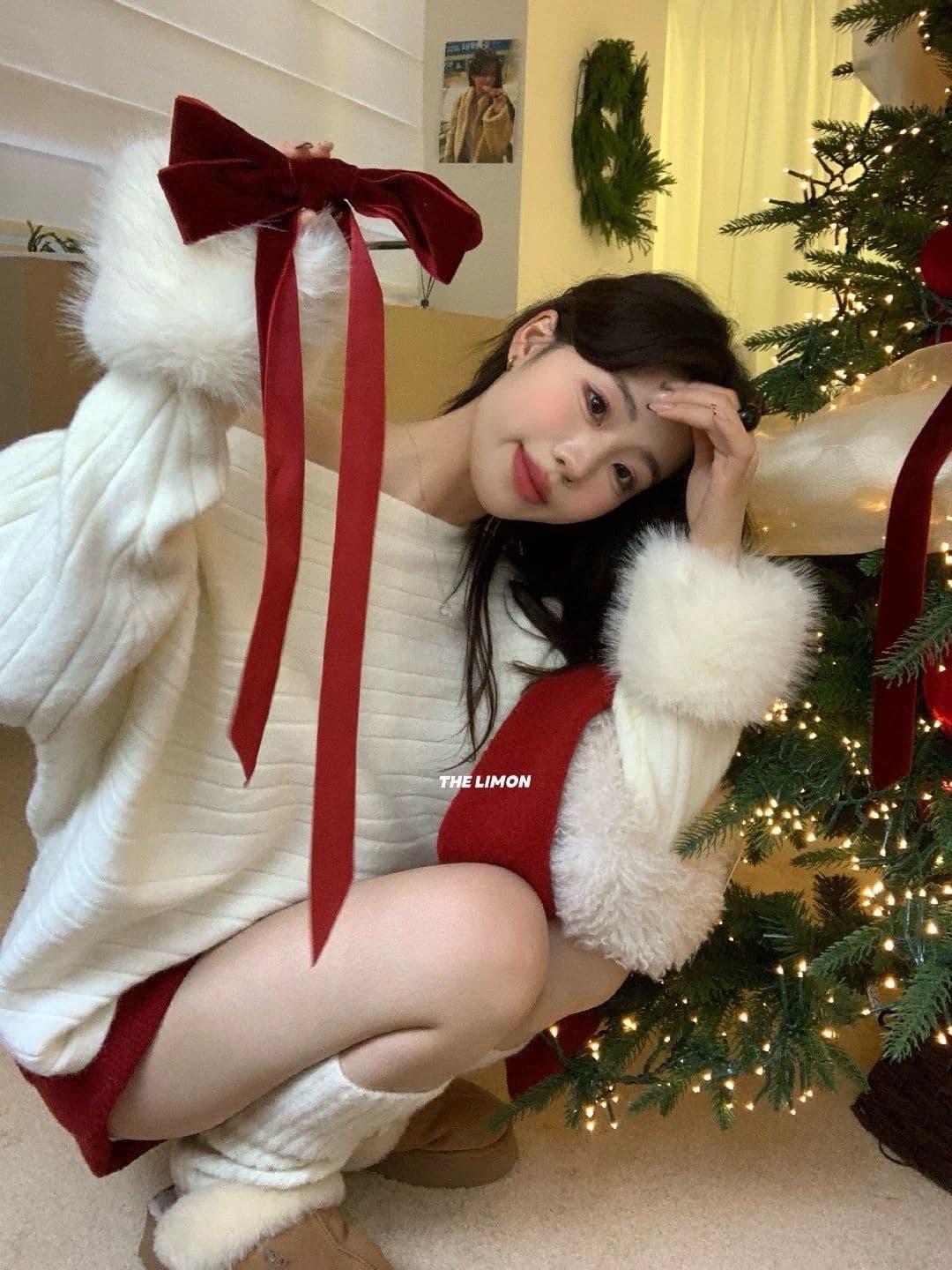 보트넥 패션 털 머리 소매 고급 센스 새로운 한국 스타일 캐주얼 느긋한 바람 아름다운 부드러운 찹쌀 품격 루즈핏 스웨터 상세 이미지 23