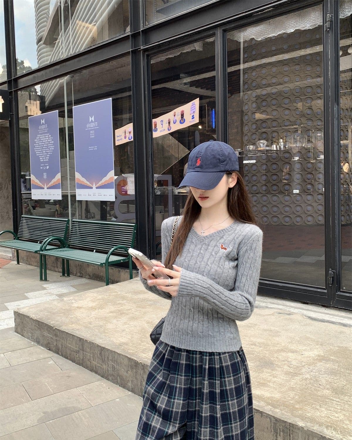 가을 겨울 한국 스타일 꽈배기 V넥 자수 디자인 센스 몸매 가꾸기 부드러운 찹쌀 인사이드 가져 가라. 기본 셔츠 고급 니트 스웨터 맨위 상세 이미지 28