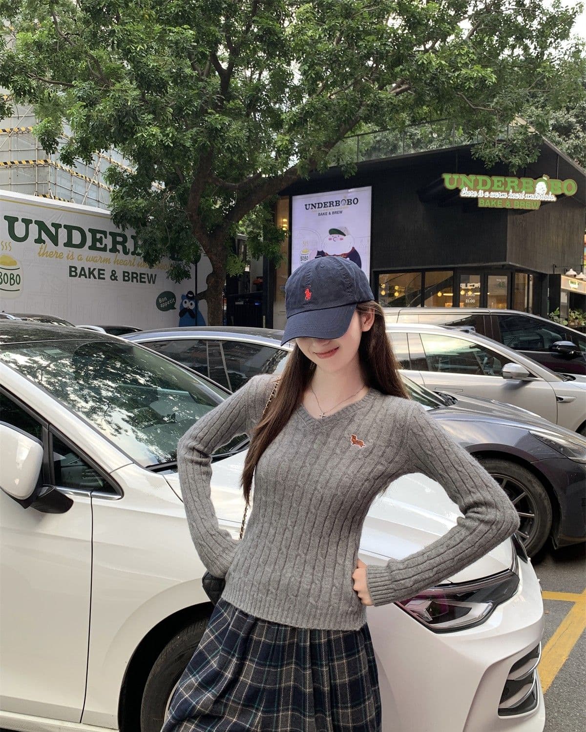 가을 겨울 한국 스타일 꽈배기 V넥 자수 디자인 센스 몸매 가꾸기 부드러운 찹쌀 인사이드 가져 가라. 기본 셔츠 고급 니트 스웨터 맨위 상세 이미지 36
