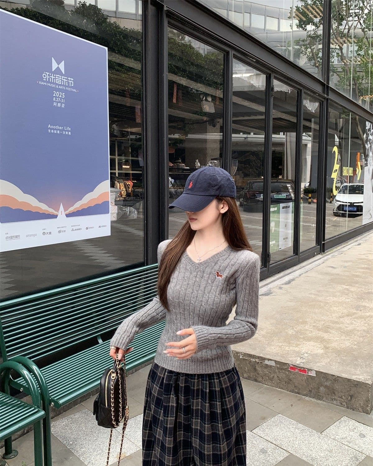 가을 겨울 한국 스타일 꽈배기 V넥 자수 디자인 센스 몸매 가꾸기 부드러운 찹쌀 인사이드 가져 가라. 기본 셔츠 고급 니트 스웨터 맨위 상세 이미지 42