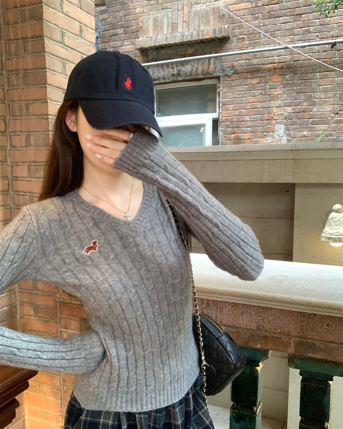 가을 겨울 한국 스타일 꽈배기 V넥 자수 디자인 센스 몸매 가꾸기 부드러운 찹쌀 인사이드 가져 가라. 기본 셔츠 고급 니트 스웨터 맨위 상세 이미지 48