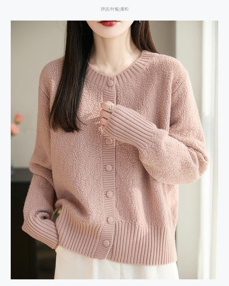 새로운 패션 단색 다용도 연령 감소 두꺼운 니트 카디건 코트 외국 가스 캐주얼 슬림해 보이는 맨위 가을 겨울 스웨터 상세 이미지 8