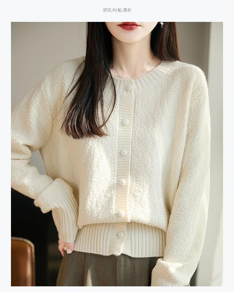 새로운 패션 단색 다용도 연령 감소 두꺼운 니트 카디건 코트 외국 가스 캐주얼 슬림해 보이는 맨위 가을 겨울 스웨터 상세 이미지 9
