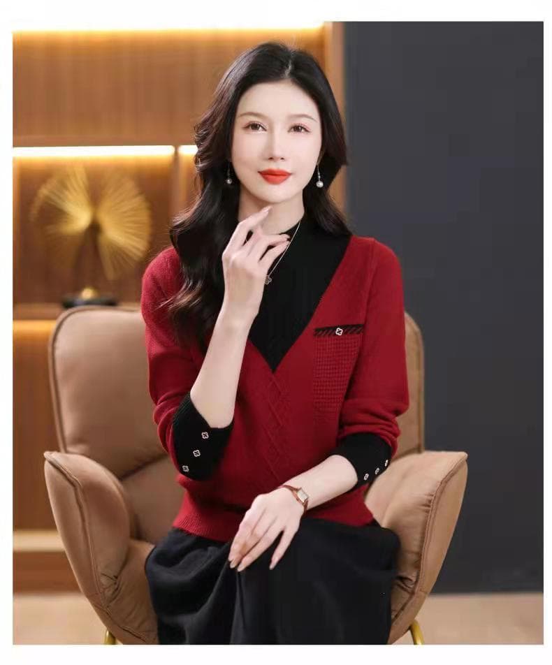 가을 겨울철 새로운 고급 풀오버 인사이드 가져 가라. 스웨터 여자 니트 스웨터 패션 캐주얼 연령 감소 외출용 맨위 기본 셔츠 상세 이미지 17