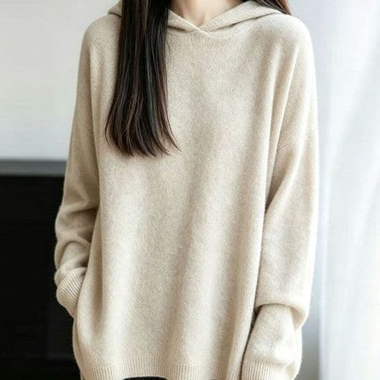 가을 겨울 새로운 루즈핏 빅 사이즈 니트 풀오버 스웨트셔츠 여성 측면 트임 디자인 보온 양모 까마귀 맨위 여성 상세 이미지 25