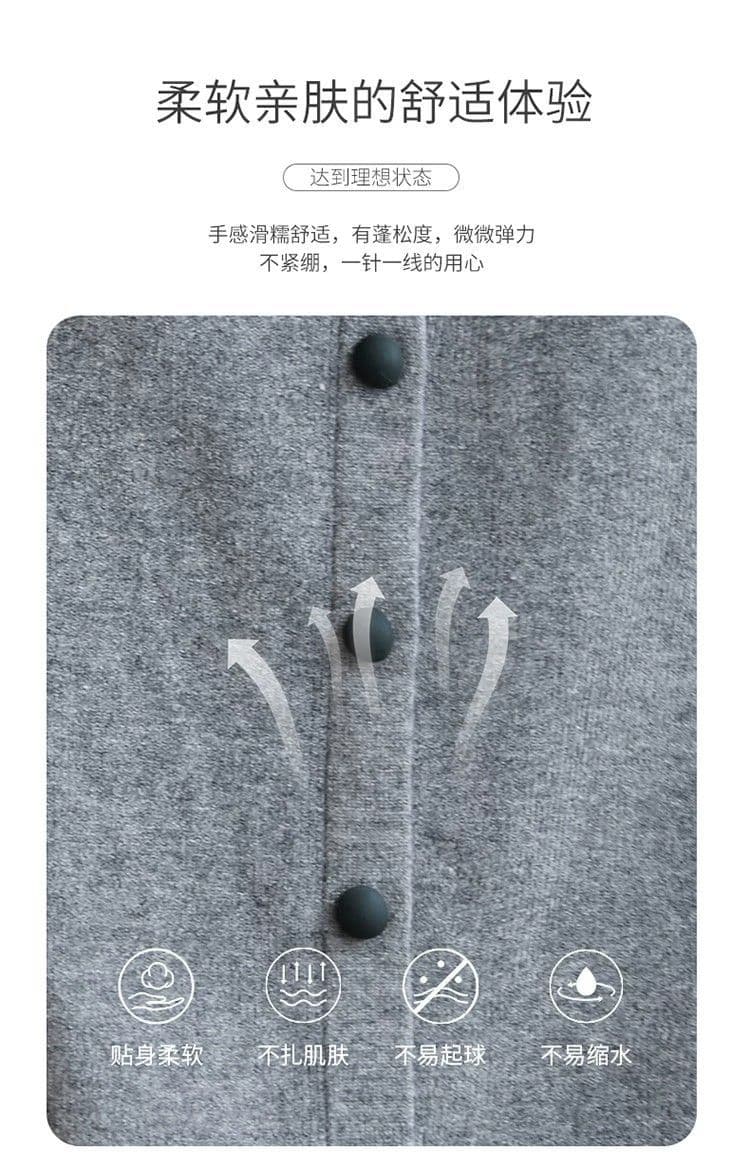 가을 겨울 새로운 양모 오픈 가디건 여성 루즈핏 긴팔 어머니 드레스 맨위 패션 라운드 넥 니트 스웨터 기본 셔츠 상세 이미지 4