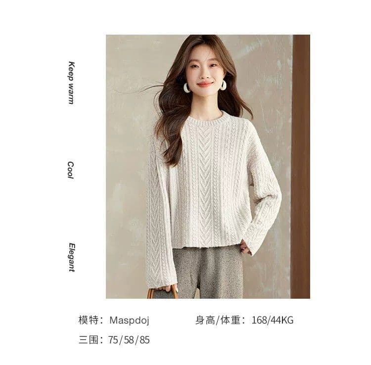 고급 카디건 여성 레트로 트위스트 꽃 스웨터 여자 가을 겨울 새로운 루즈핏 연령 감소 표지 고기 쇼트 스타일 인사이드 가져 가라. 기본 셔츠 상세 이미지 10