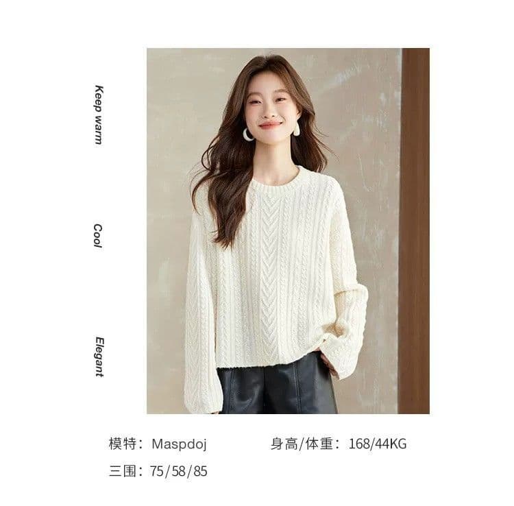 고급 카디건 여성 레트로 트위스트 꽃 스웨터 여자 가을 겨울 새로운 루즈핏 연령 감소 표지 고기 쇼트 스타일 인사이드 가져 가라. 기본 셔츠 상세 이미지 15