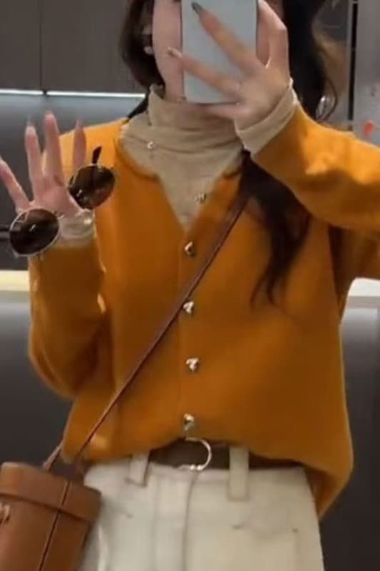 봄 가을 새로운 한국 스타일 패션 니트 다용도 연령 감소 스웨터 여성 레저 다용도 재킷 품격 슬림해 보이는 맨위 여성 이미지 6
