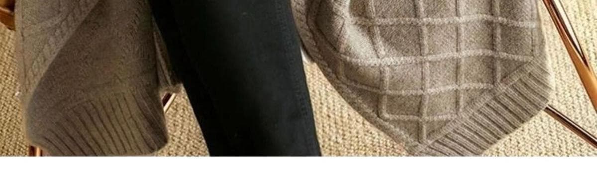 프랑스식 가을 겨울 새로운 패션 코트 오픈 가디건 중간 길이 루즈핏 니트 스웨터 단색 두꺼운 스웨터 여자 여성 코트 상세 이미지 6