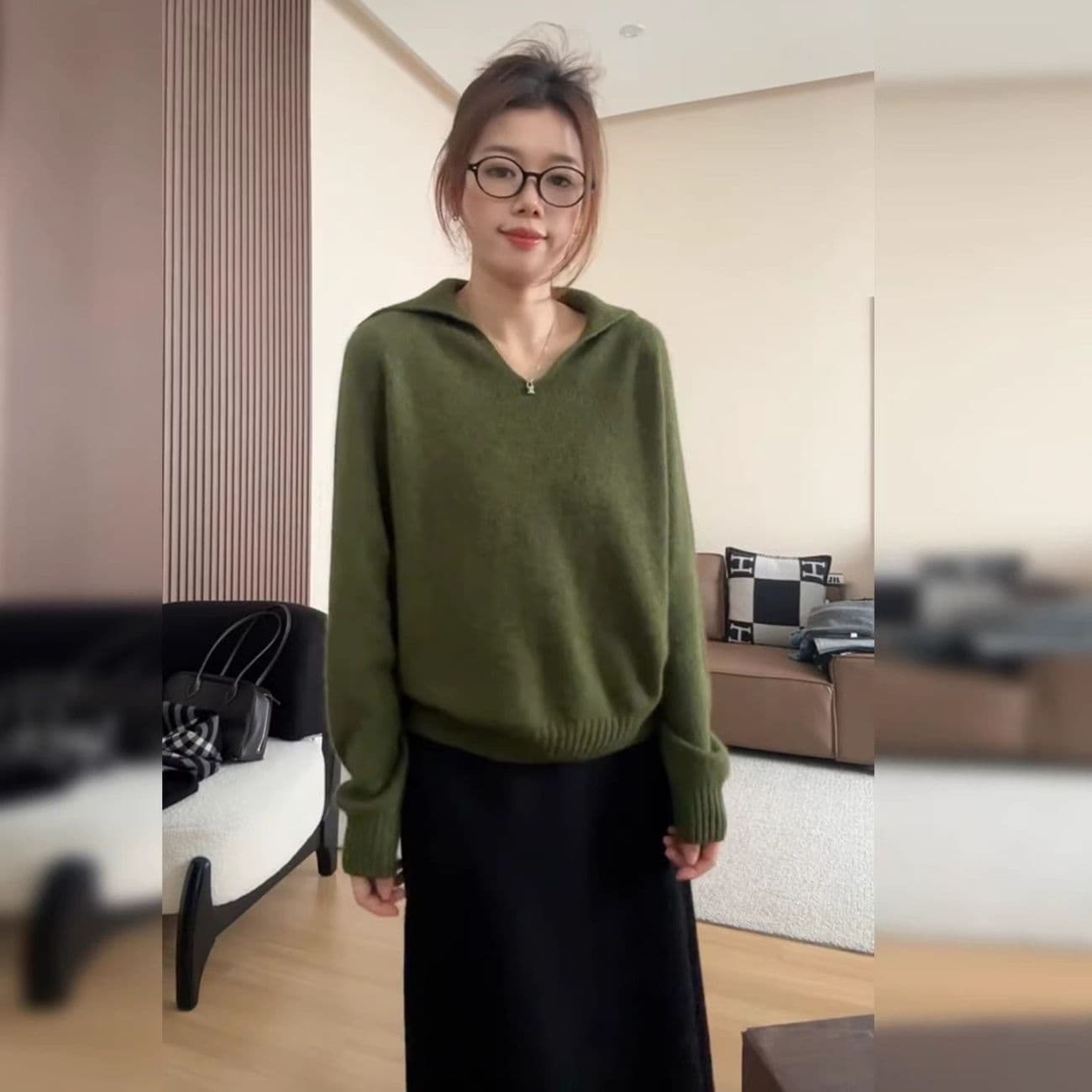 레트로 문예 스웨터 여자 가을 겨울철 인사이드 가져 가라. 기본 셔츠 새로운 느긋한 고급 센스 루즈핏 니트 맨위 여성 상세 이미지 18