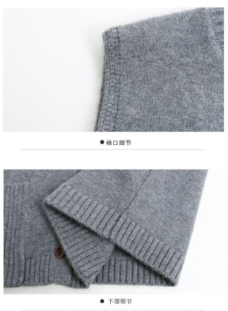 봄 가을 라운드 넥 니트 오픈 가디건 조끼 여자 패션 보온 외부 잡아라. 의류 스택 착용 다용도 양모 조끼 스웨터 여자 상세 이미지 30